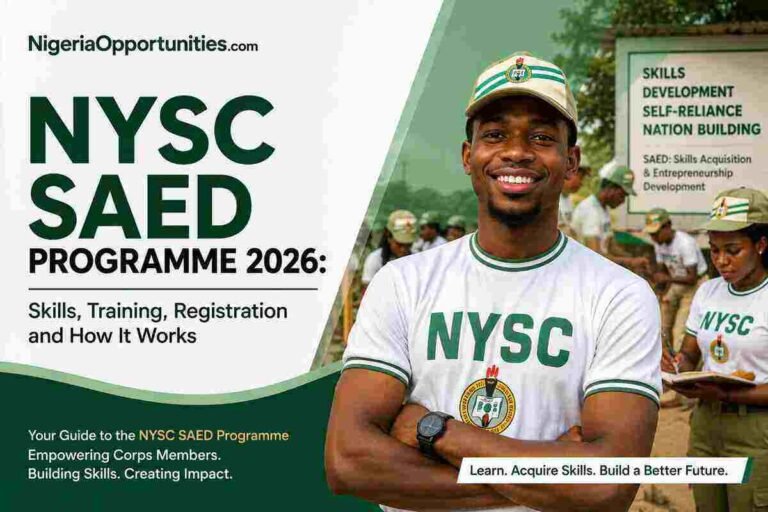 NYSC SAED Programme 2026