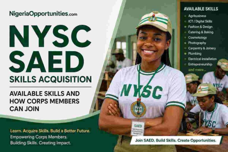 NYSC SAED Skills Acquisition