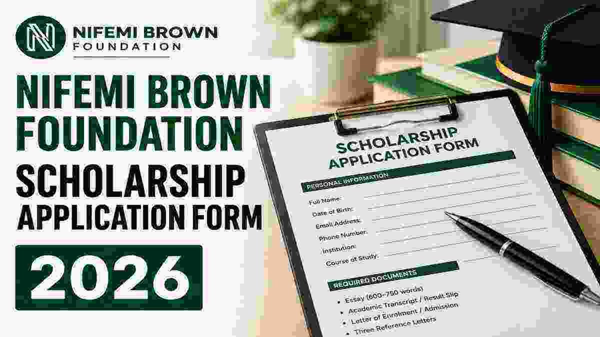 Nifemi Brown Foundation Scholarship Application Form