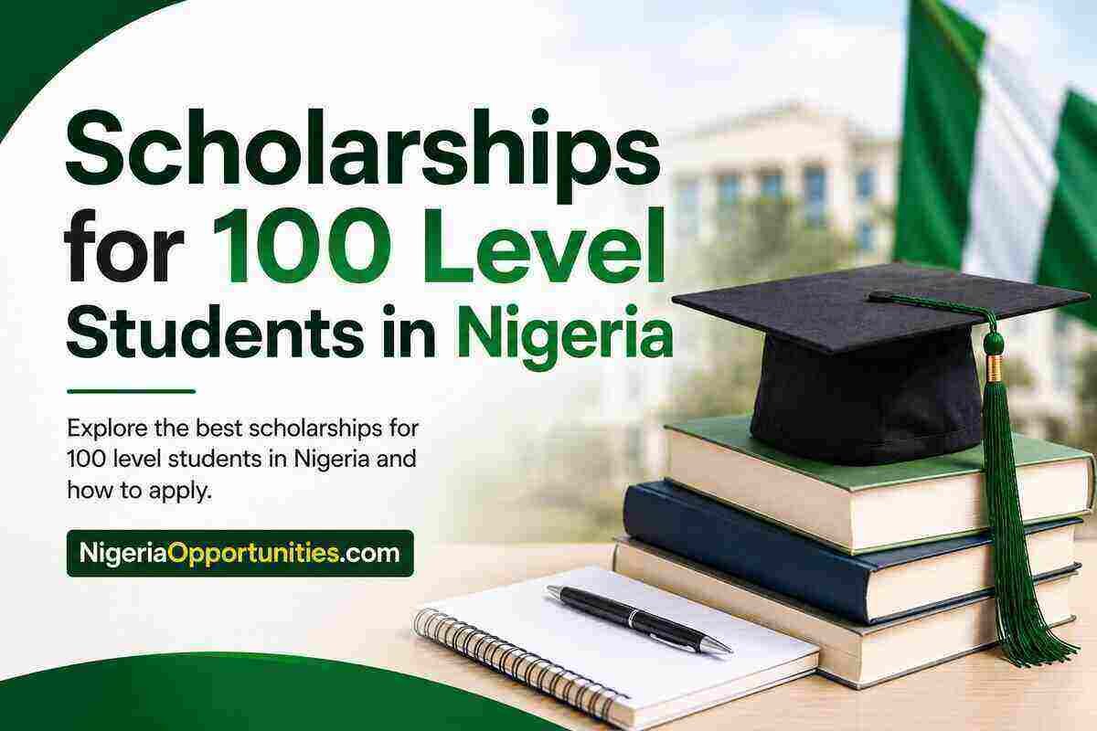 Scholarships for 100 Level Students in Nigeria 2026