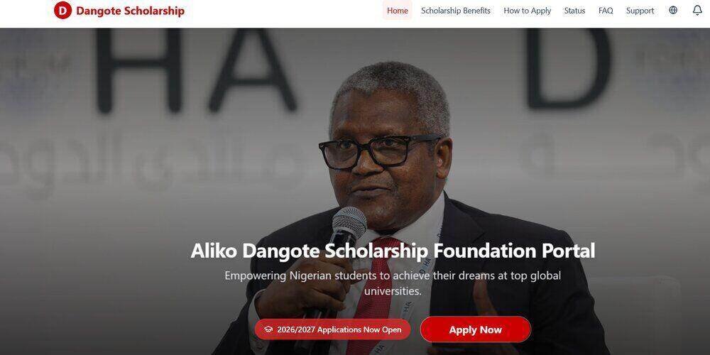 Aliko Dangote Foundation Scholarship 2026