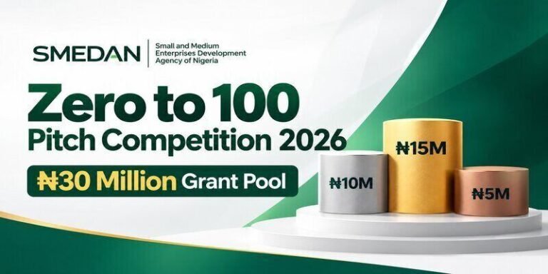 Apply for SMEDAN Zero to 100 Pitch Competition 2026 for ₦30 Million Grant