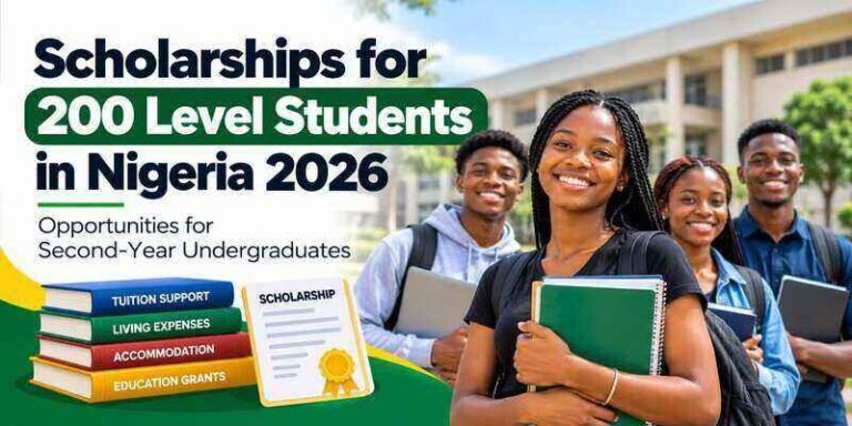 Scholarships for 200 Level Students in Nigeria 2026